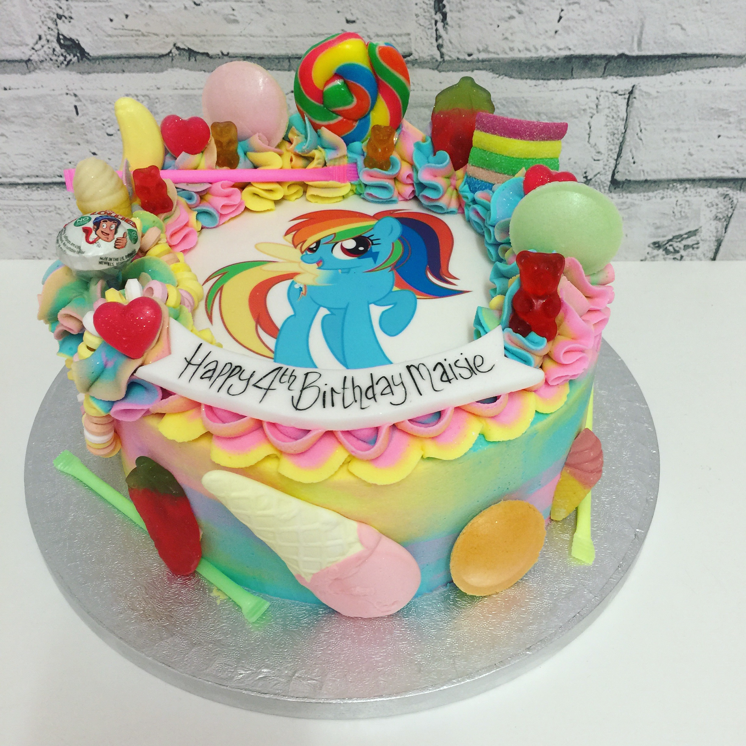 Rainbow Dash Sweetie Photo Cake