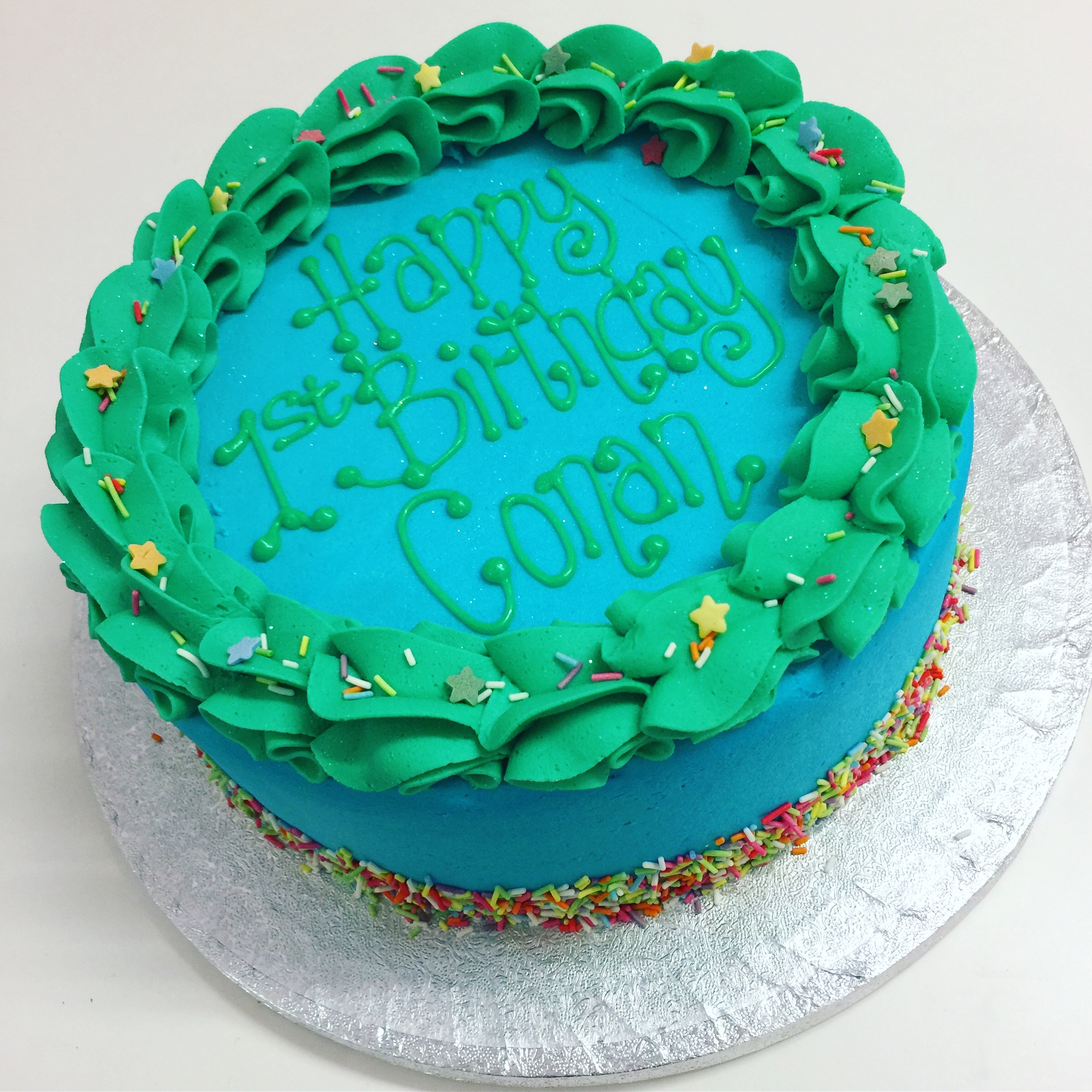 Blue & Green with Sprinkle Bottom